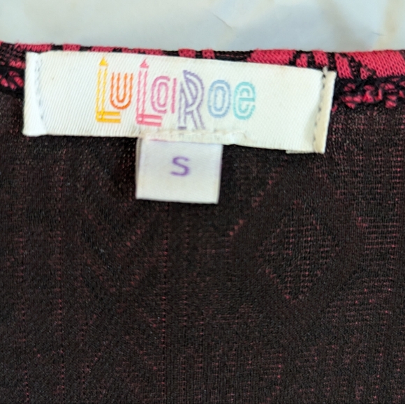 LuLaRoe "Sarah" cardigan/duster, small, pink and black - Picture 4 of 8